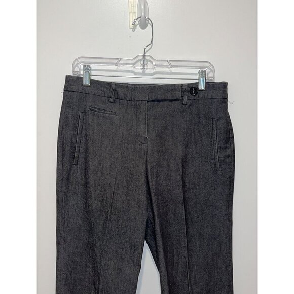 Sandro Black Stretch Flat Front Straight Leg Dress Pants Women's Size 8P - Picture 2 of 9